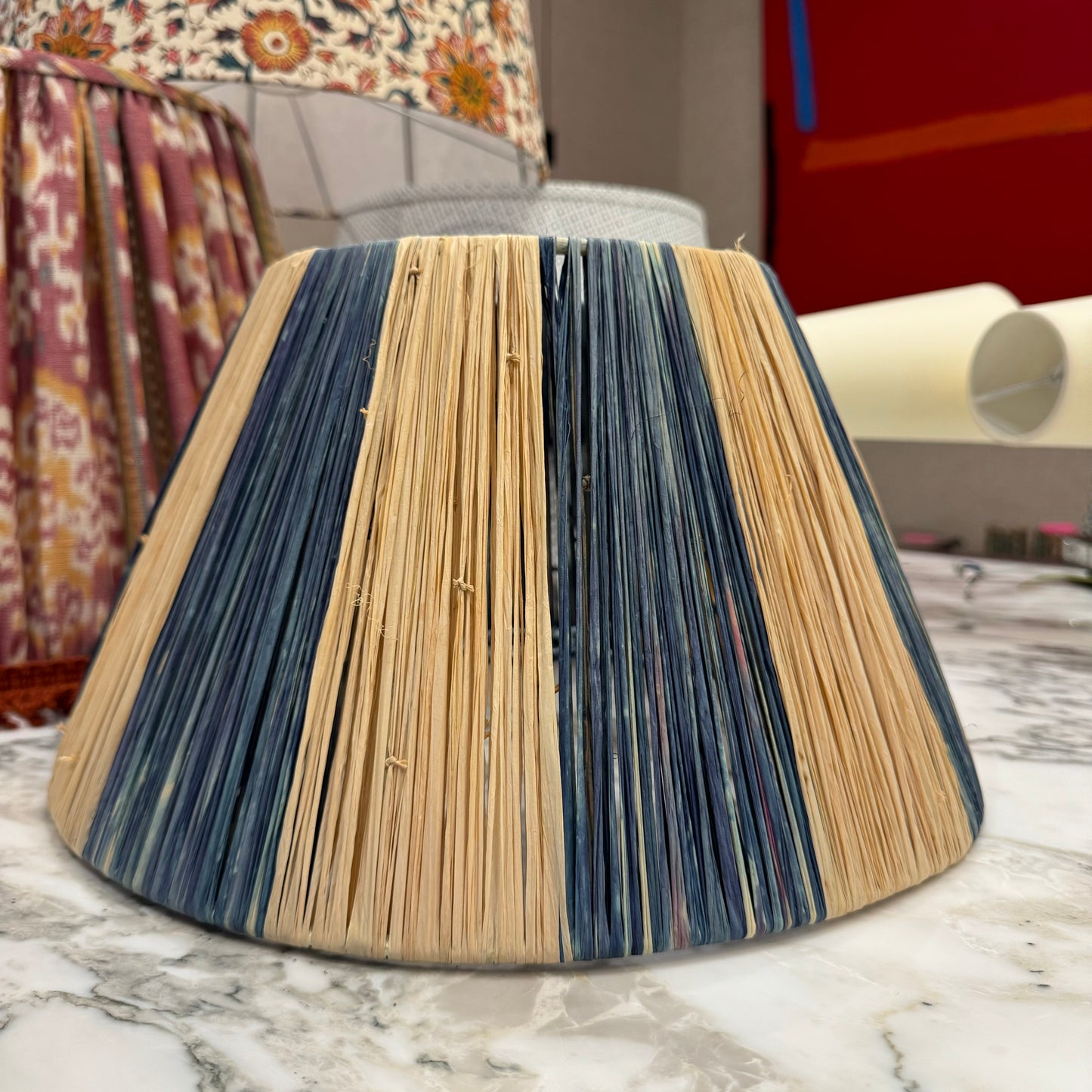 Raffia Stripe Lamp Shade